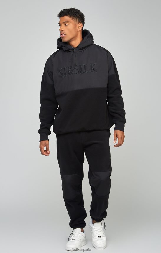 vestir es SikSilk hombres jogger crudo con puños y paneles de polar 4NP28R523