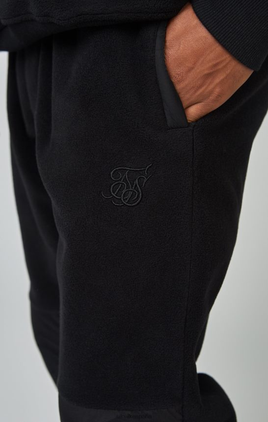 vestir es SikSilk hombres jogger crudo con puños y paneles de polar 4NP28R523