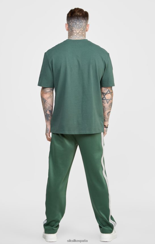 vestir es SikSilk hombres pantalón de chándal verde elegante con pernera recta 4NP28R516