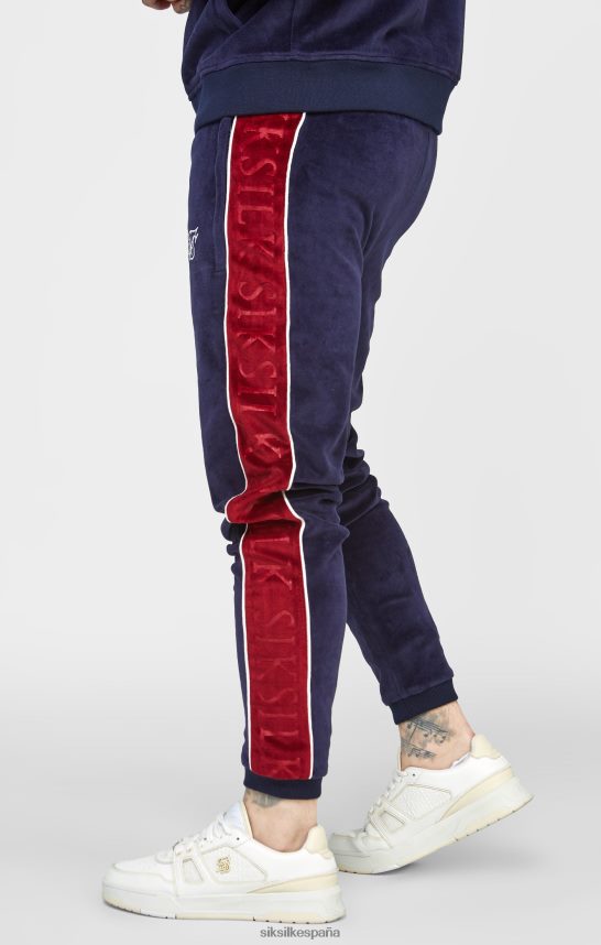 vestir es SikSilk hombres pantalón deportivo de terciopelo azul marino 4NP28R521