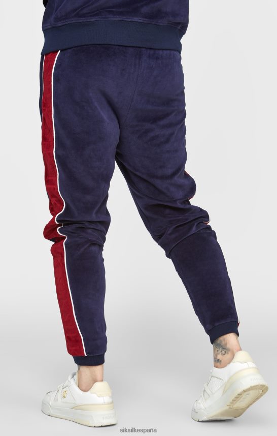 vestir es SikSilk hombres pantalón deportivo de terciopelo azul marino 4NP28R521