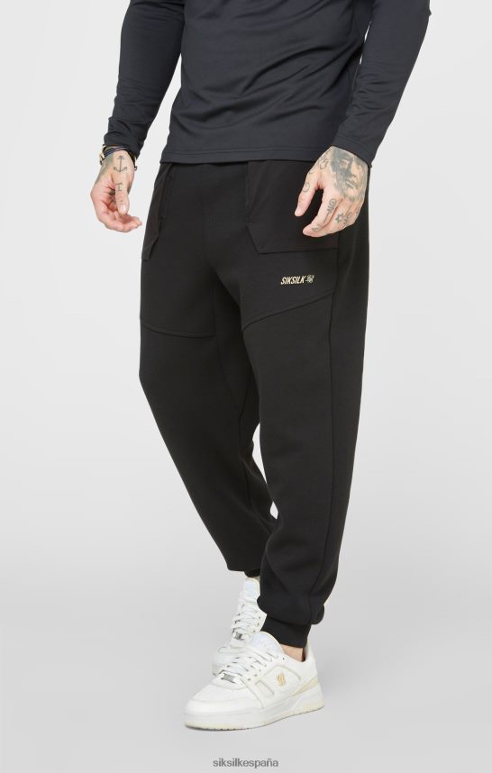 vestir es SikSilk hombres pantalon deportivo negro 4NP28R520