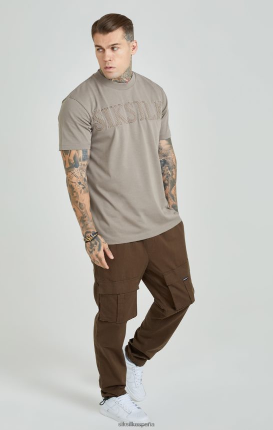 vestir es SikSilk hombres pantalones cargo marrones ripstop 4NP28R514