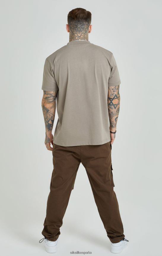 vestir es SikSilk hombres pantalones cargo marrones ripstop 4NP28R514