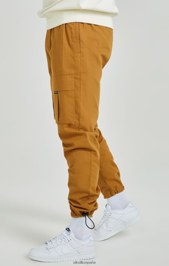 vestir es SikSilk hombres pantalones cargo ripstop tostados 4NP28R513