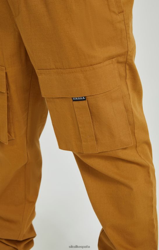 vestir es SikSilk hombres pantalones cargo ripstop tostados 4NP28R513