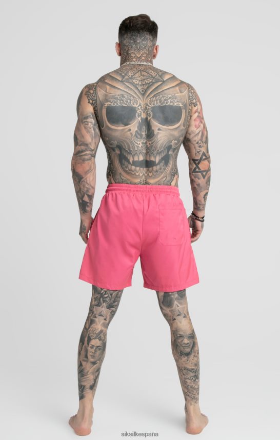 vestir es SikSilk hombres bañador rosa corto 4NP28R616