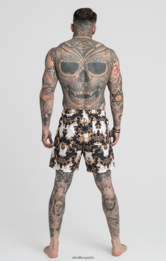 vestir es SikSilk hombres bañador veneciano blanco negro 4NP28R615