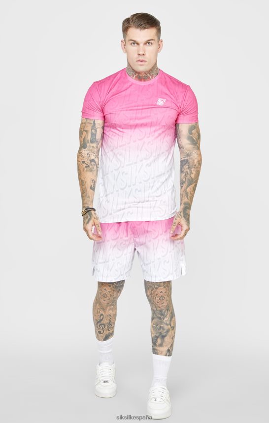 vestir es SikSilk hombres shorts de baño rosas con logo desteñido 4NP28R614