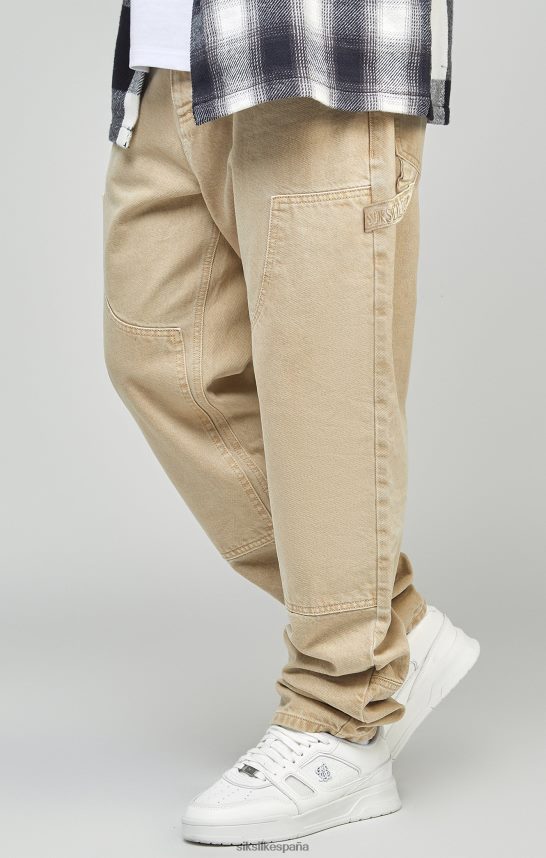 vestir es SikSilk hombres denim carpintero crudo de corte recto 4NP28R555