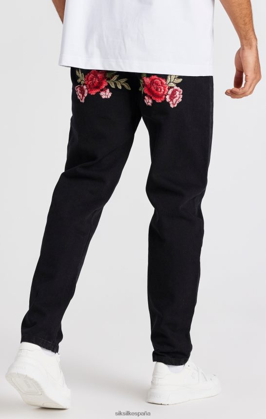 vestir es SikSilk hombres denim corte recto rosa negro 4NP28R542