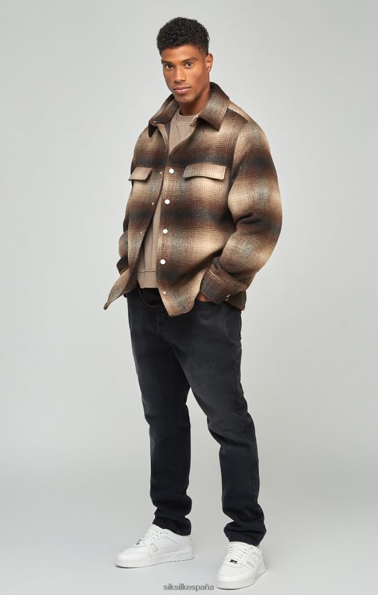 vestir es SikSilk hombres jeans negros de mezclilla de corte recto 4NP28R560