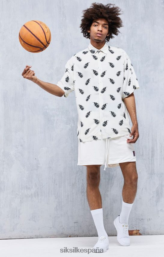 vestir es SikSilk x hombres camisa extragrande con estampado crudo Space Jam 4NP28R463
