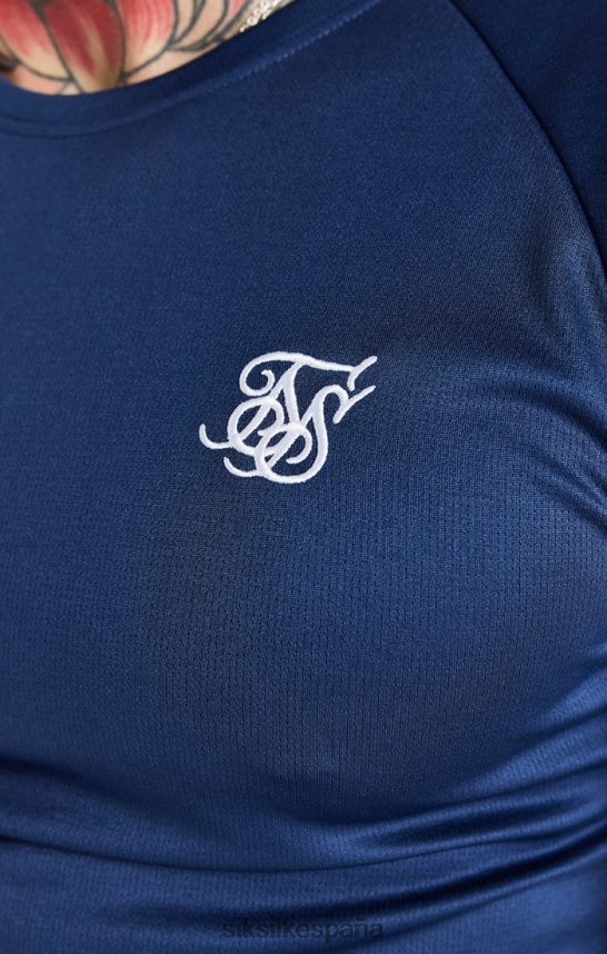 vestir es SikSilk hombres camiseta azul marino con puños elásticos 4NP28R369