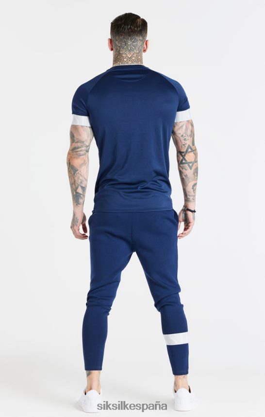 vestir es SikSilk hombres camiseta azul marino con puños elásticos 4NP28R369