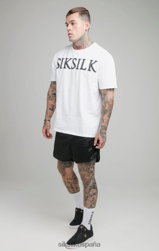 vestir es SikSilk hombres camiseta blanca holgada 4NP28R406