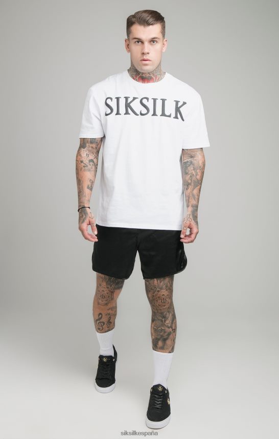 vestir es SikSilk hombres camiseta blanca holgada 4NP28R406