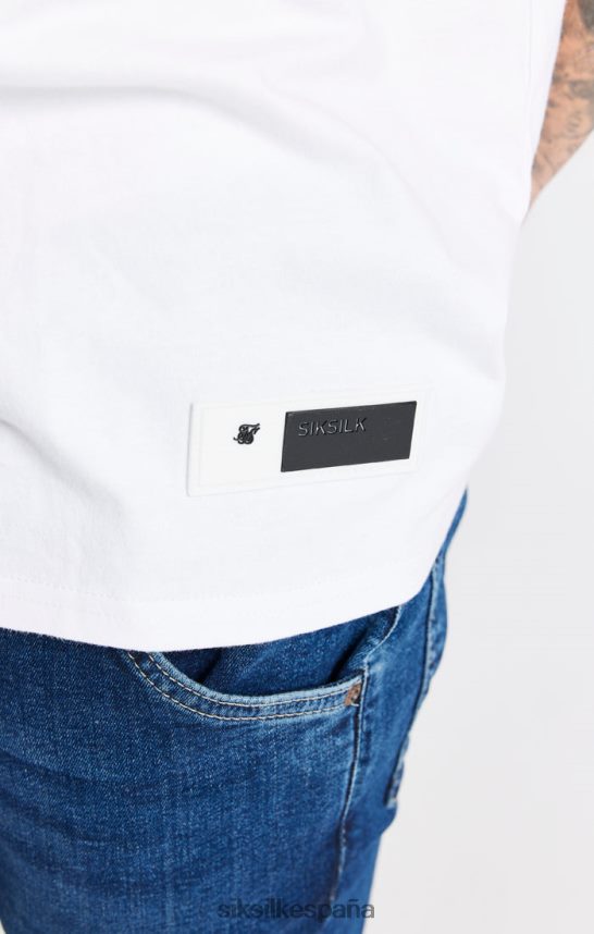 vestir es SikSilk hombres camiseta blanca oversize 4NP28R410
