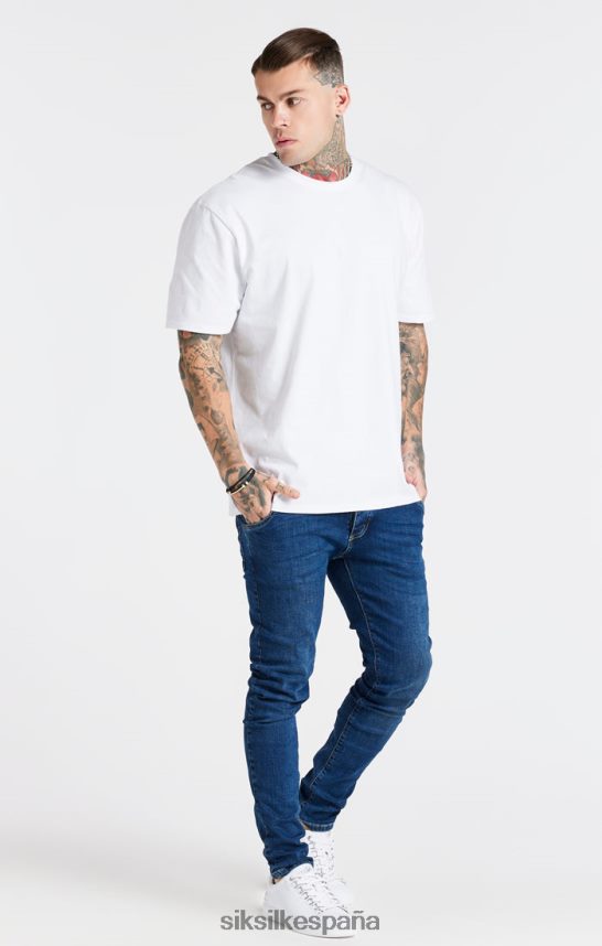 vestir es SikSilk hombres camiseta blanca oversize 4NP28R410
