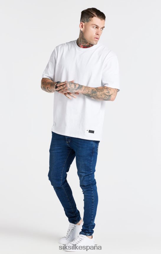vestir es SikSilk hombres camiseta blanca oversize 4NP28R410