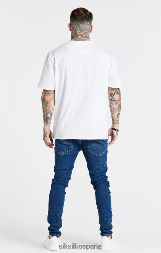 vestir es SikSilk hombres camiseta blanca oversize 4NP28R410