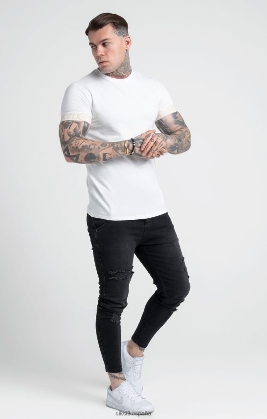 vestir es SikSilk hombres camiseta crudo con puños elásticos 4NP28R367