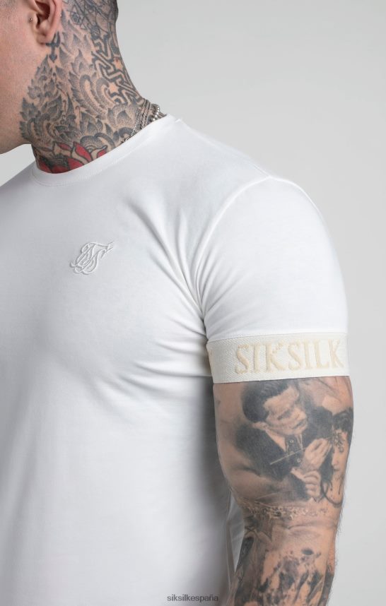vestir es SikSilk hombres camiseta crudo con puños elásticos 4NP28R367