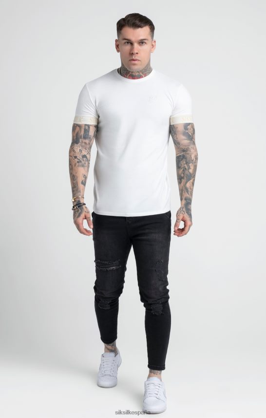 vestir es SikSilk hombres camiseta crudo con puños elásticos 4NP28R367