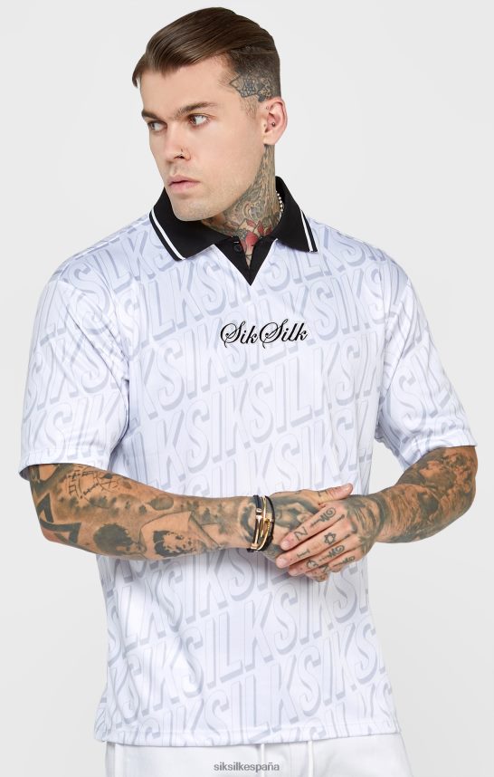 vestir es SikSilk hombres camiseta de fútbol blanca 4NP28R380