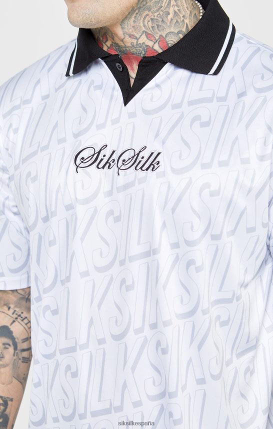 vestir es SikSilk hombres camiseta de fútbol blanca 4NP28R380