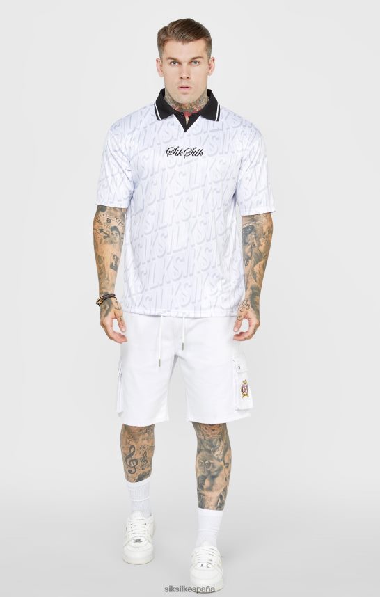 vestir es SikSilk hombres camiseta de fútbol blanca 4NP28R380