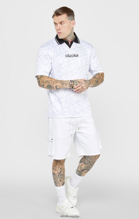 vestir es SikSilk hombres camiseta de fútbol blanca 4NP28R380