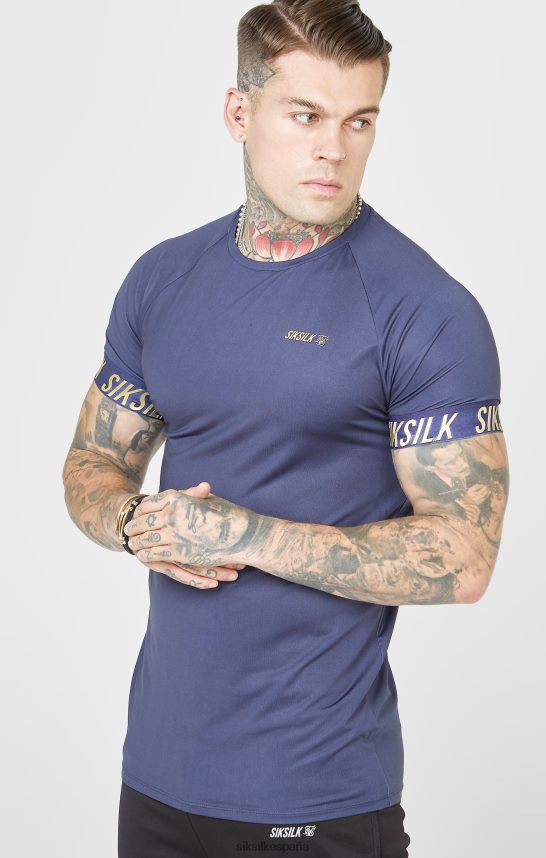 vestir es SikSilk hombres camiseta deportiva azul marino 4NP28R371