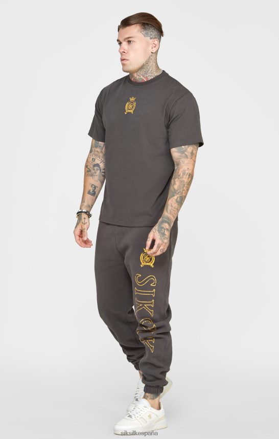 vestir es SikSilk hombres camiseta negra metalizada 4NP28R375