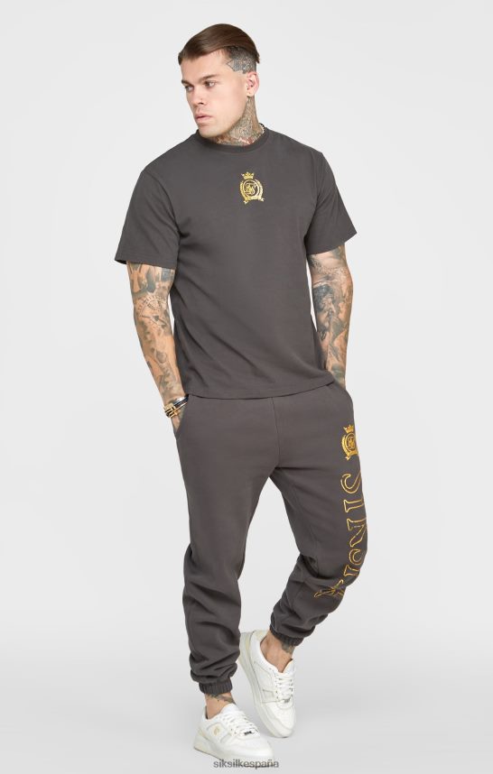 vestir es SikSilk hombres camiseta negra metalizada 4NP28R375