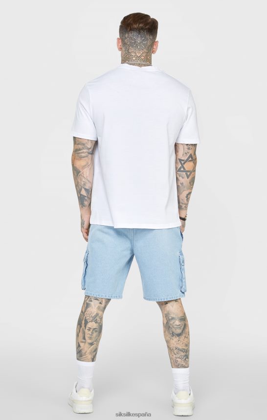 vestir es SikSilk hombres camiseta universitaria blanca extragrande 4NP28R394