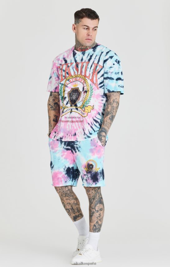 vestir es SikSilk hombres camiseta universitaria extragrande con efecto tie-dye 4NP28R403