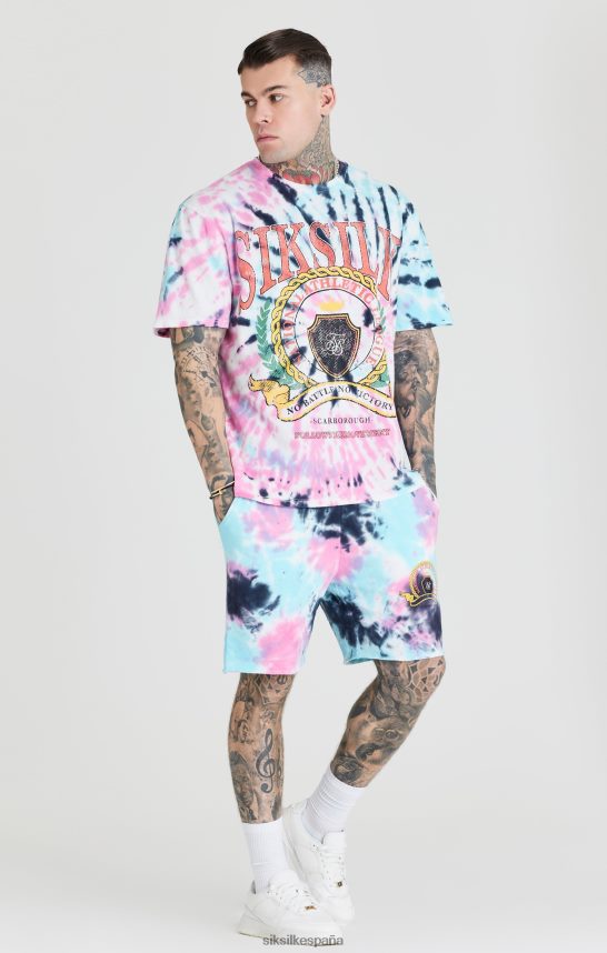 vestir es SikSilk hombres camiseta universitaria extragrande con efecto tie-dye 4NP28R403