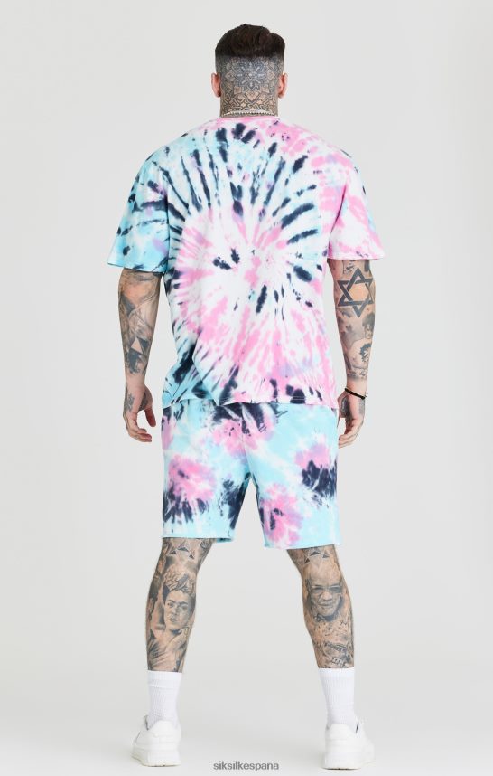 vestir es SikSilk hombres camiseta universitaria extragrande con efecto tie-dye 4NP28R403