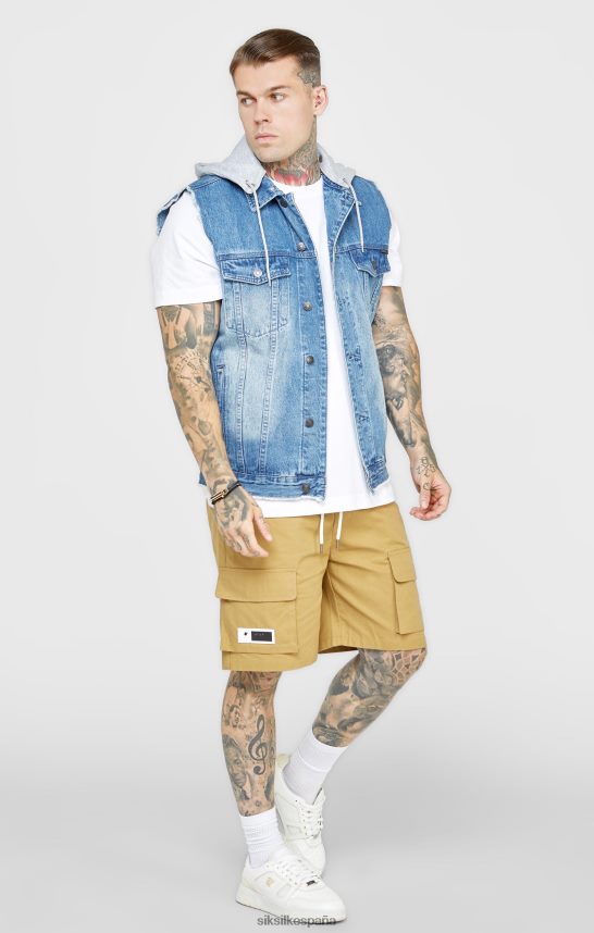 vestir es SikSilk hombres chaleco aclarado y vaquero 4NP28R473