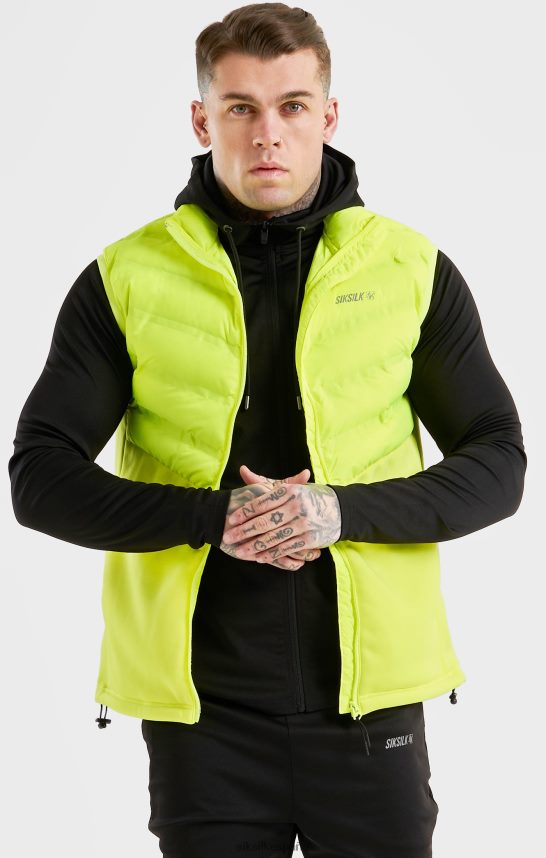 vestir es SikSilk hombres chaleco deportivo amarillo 4NP28R492