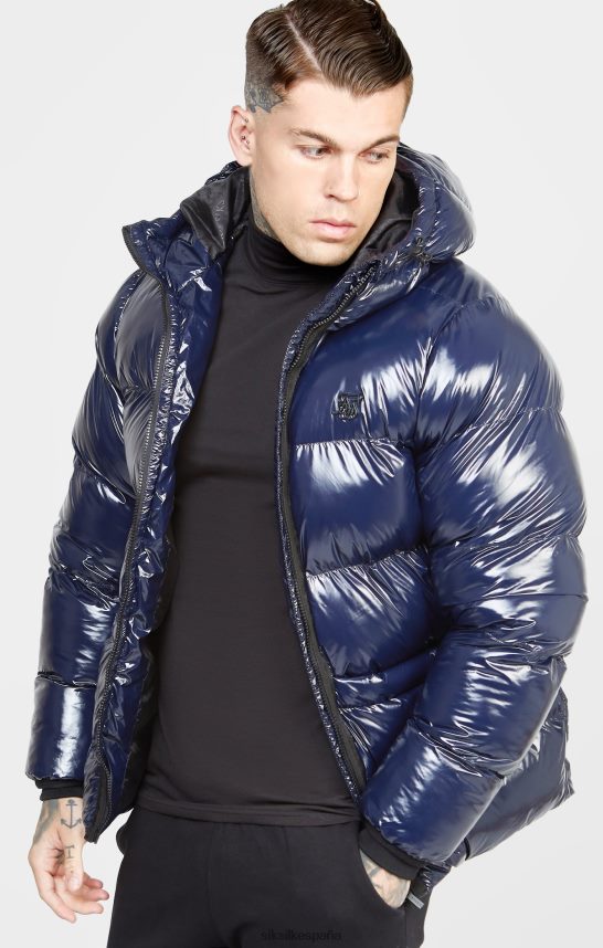 vestir es SikSilk hombres chaqueta acolchada azul marino brillante 4NP28R501