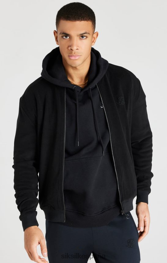 vestir es SikSilk hombres chaqueta bomber reflectante negra 4NP28R475