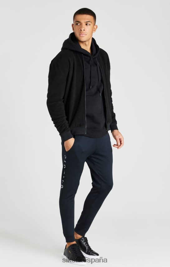 vestir es SikSilk hombres chaqueta bomber reflectante negra 4NP28R475