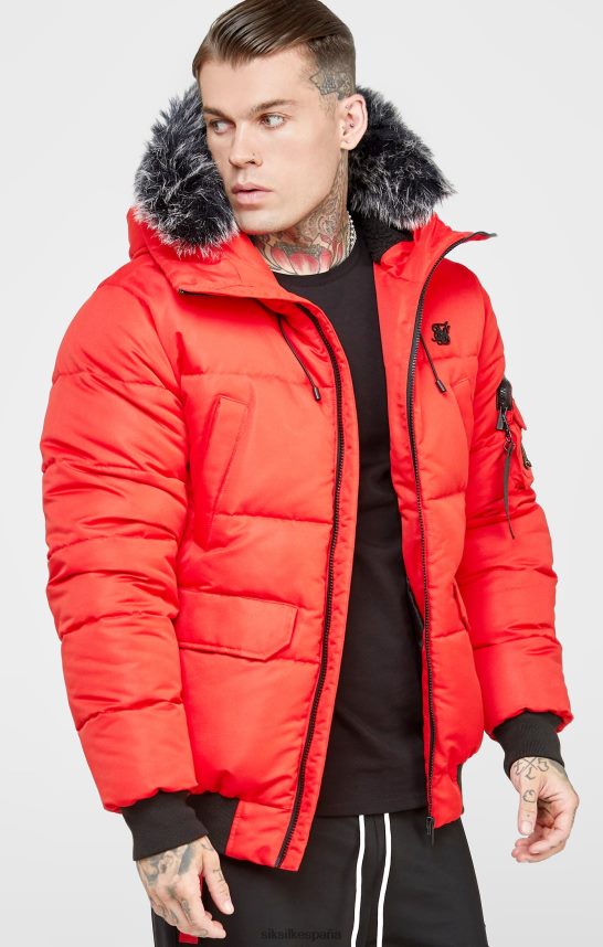 vestir es SikSilk hombres chaqueta bomber roja 4NP28R500