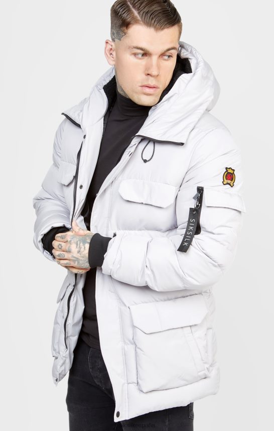 vestir es SikSilk hombres chaqueta parka gris 4NP28R487