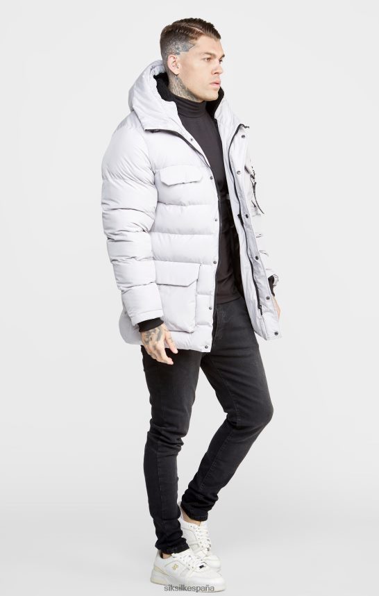 vestir es SikSilk hombres chaqueta parka gris 4NP28R487