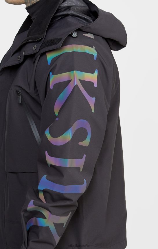 vestir es SikSilk hombres chaqueta técnica negra 4NP28R484