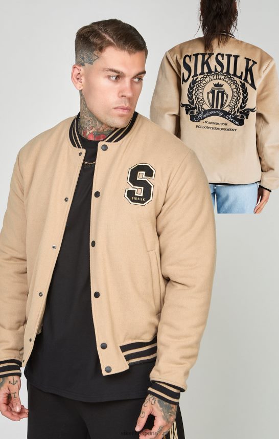 vestir es SikSilk hombres chaqueta universitaria de aniversario crudo 4NP28R486