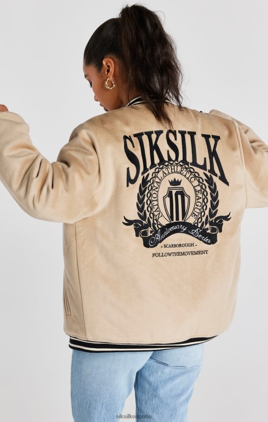 vestir es SikSilk hombres chaqueta universitaria de aniversario crudo 4NP28R486